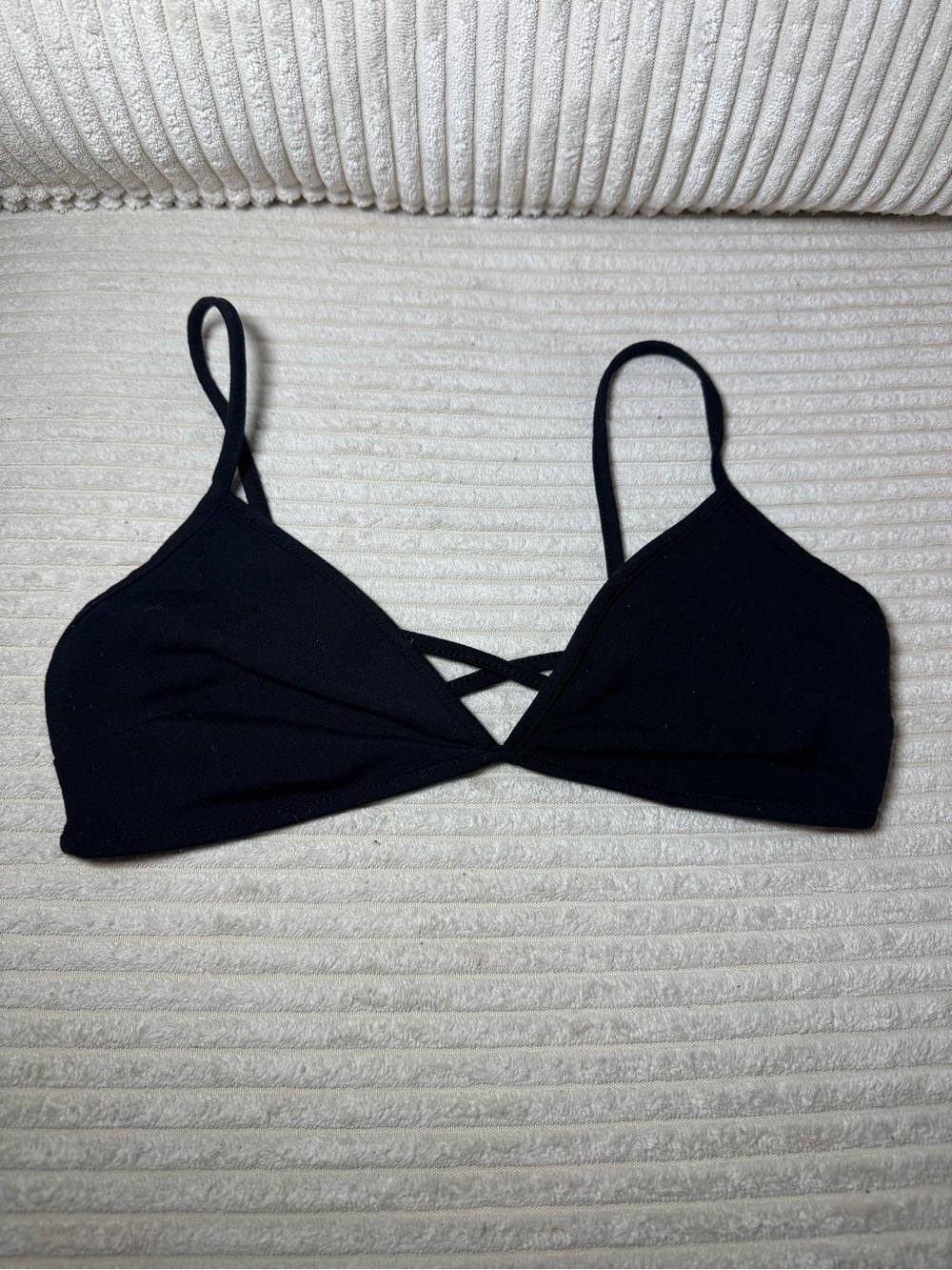 brandy melville black strappy bralette
